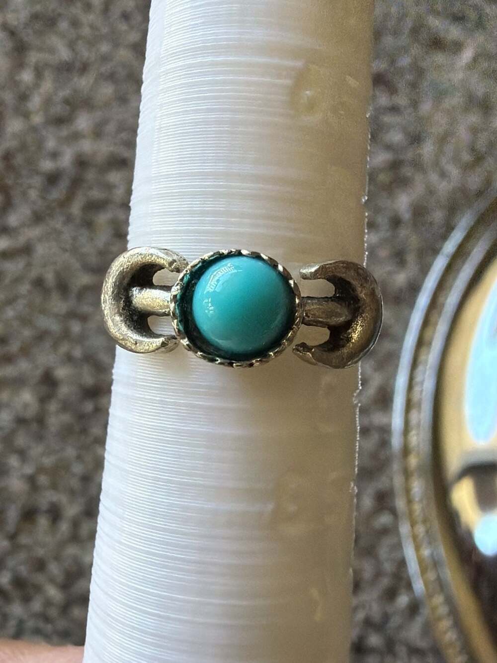 Set of 3 Vintage-Style Turquoise Tone Fashion Rings - Picture 2 of 5